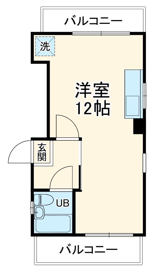 シティマンション新瑞東(ワンルーム/6階)の間取り写真