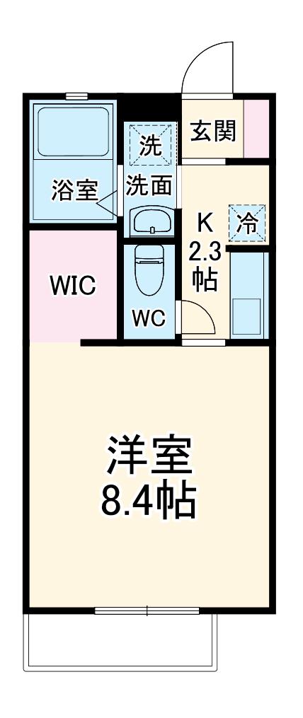 LA SAION くず葉の森G(ワンルーム/2階)の間取り写真