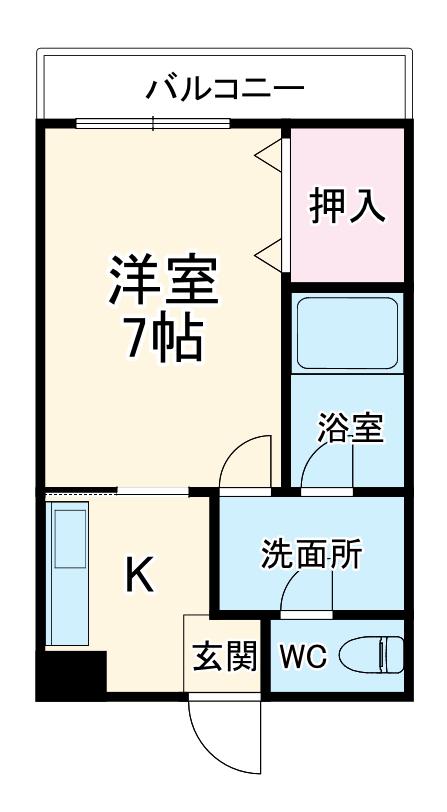 KEIS HOUSE(1K/1階)の間取り写真