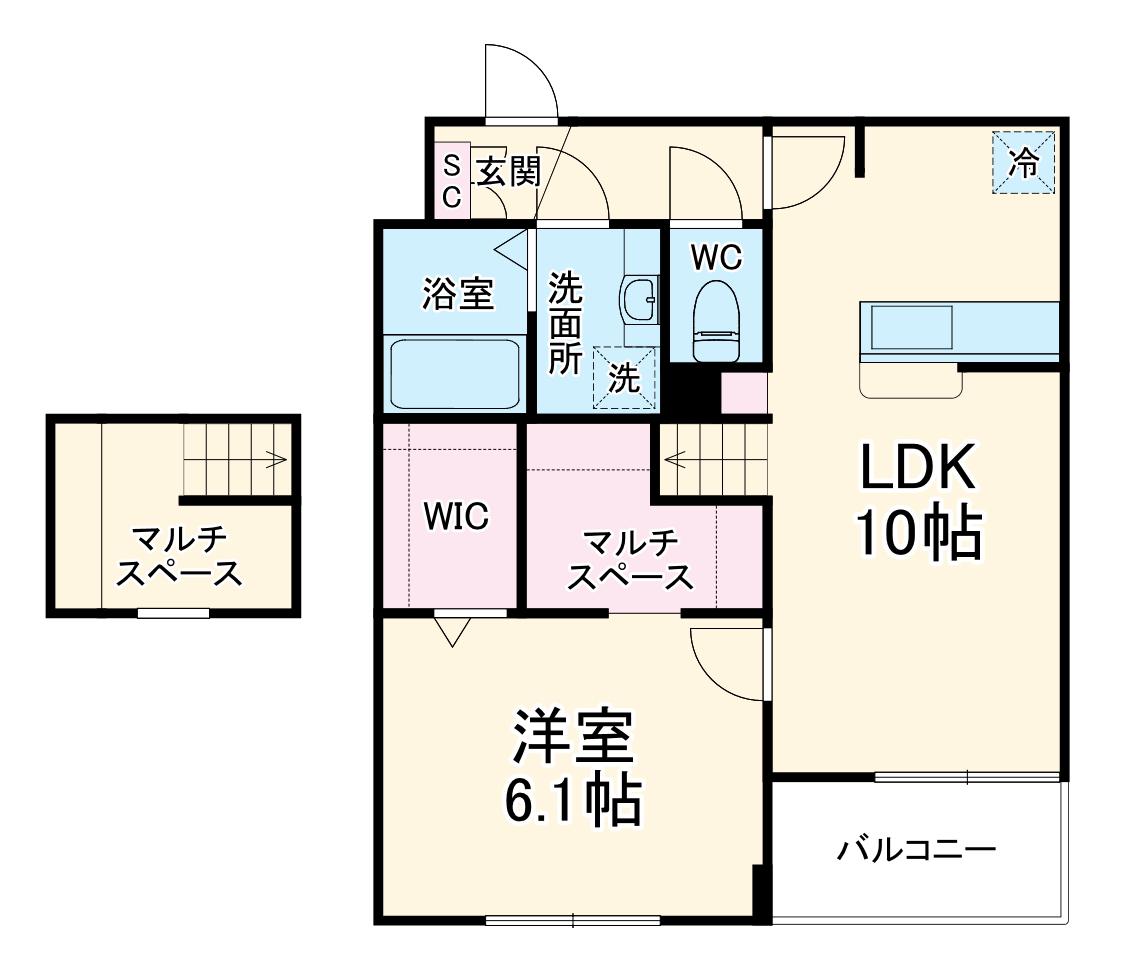 MY STYLE 川口仲町(1SLDK/3階)の間取り写真