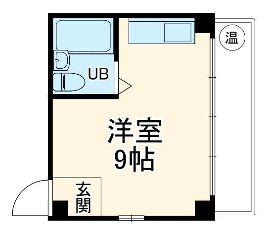 杉浦ビル(ワンルーム/3階)の間取り写真