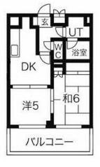 ヴェルハイム小金井Ⅱ(2DK/3階)の間取り写真