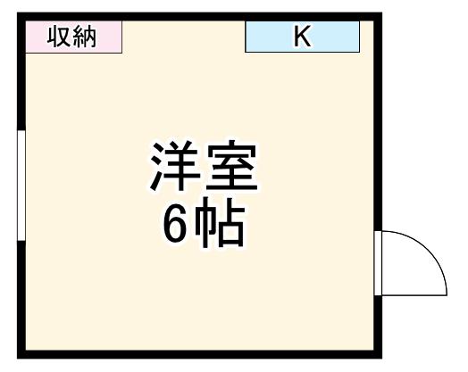 平塚市真田アパート(ワンルーム/1階)の間取り写真