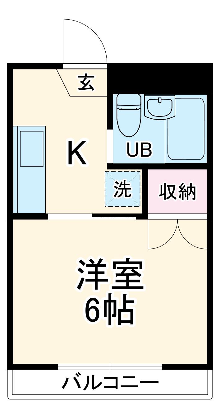 デュオハイム(1K/1階)の間取り写真
