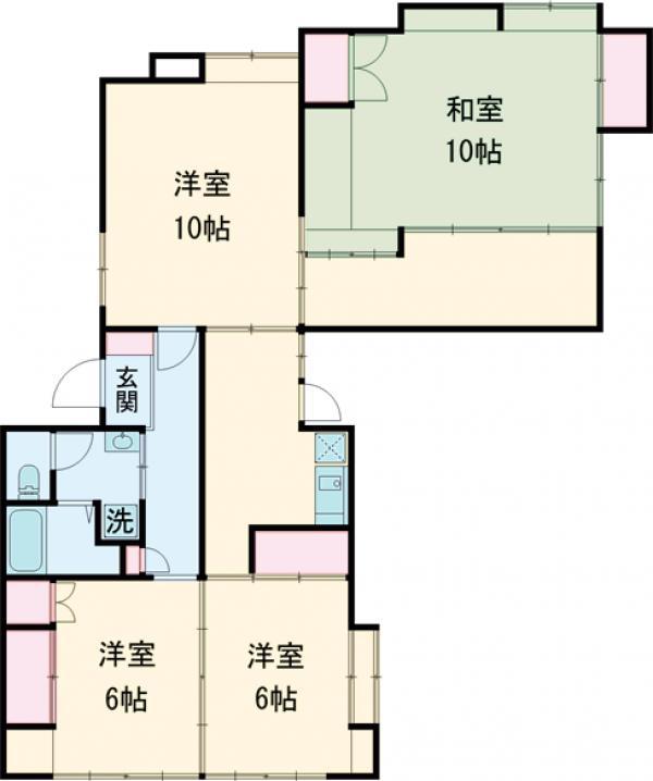 上信電鉄上信線 根小屋駅 徒歩24分 1階建 築61年(4DK)の間取り写真