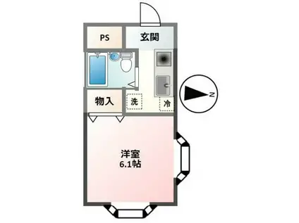 アビタシオンひぐち2(1K/2階)の間取り写真