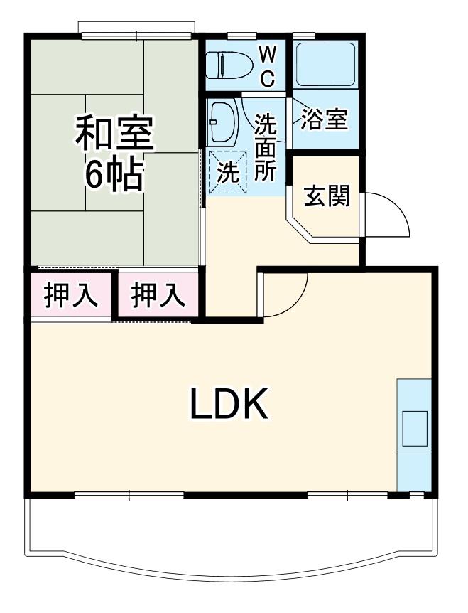 ハイツハイランド(1LDK/3階)の間取り写真