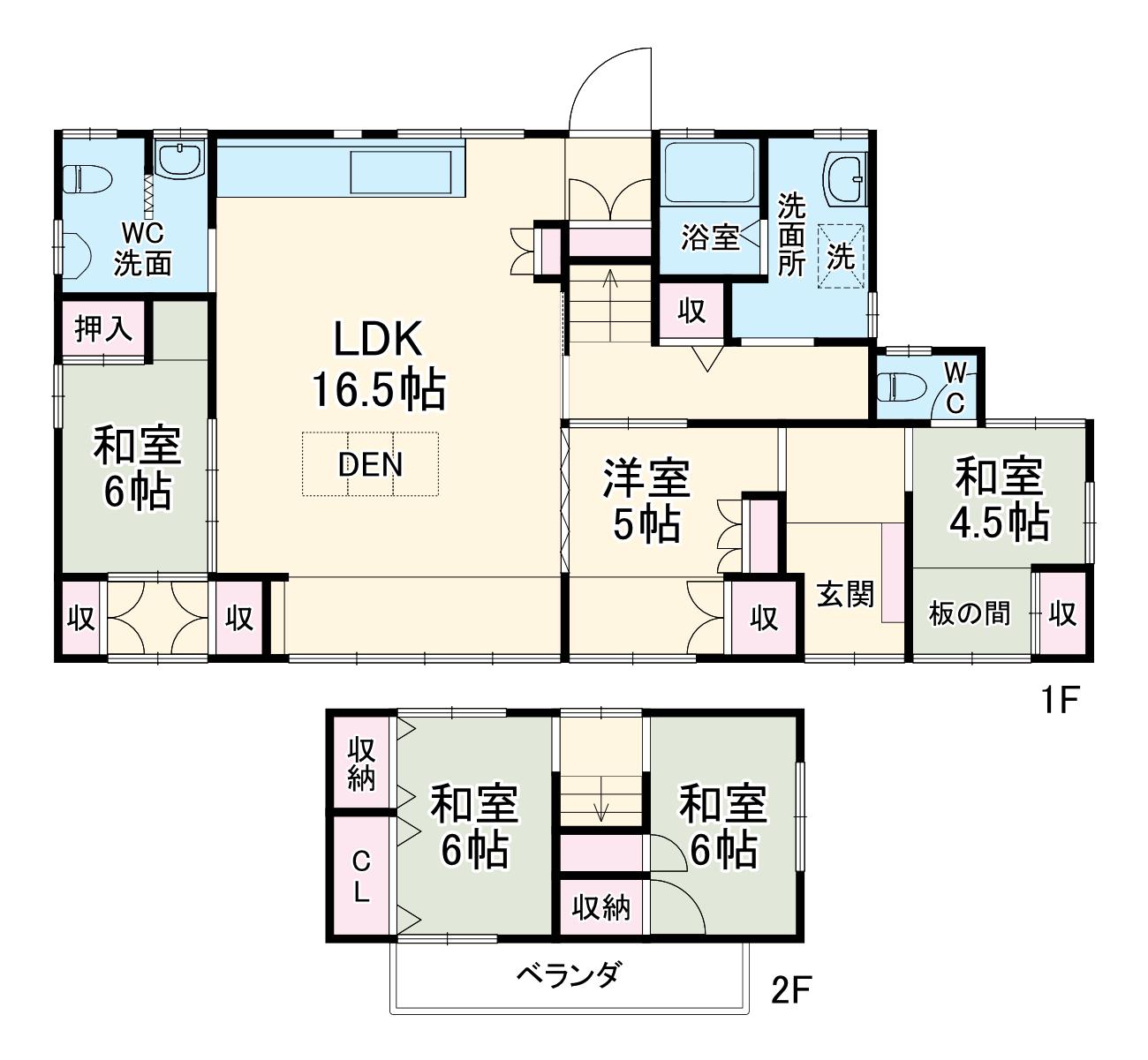 東海道本線 御厨駅(静岡) 徒歩68分 2階建 築41年(4LDK)の間取り写真