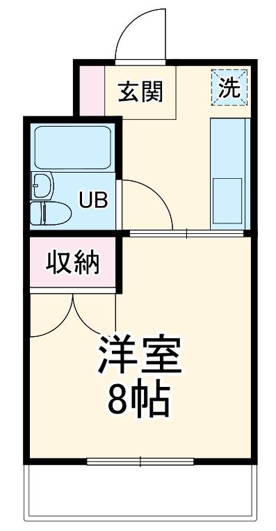 ウエストタウンハイツ(1K/4階)の間取り写真