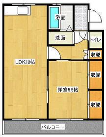 ファミール(1LDK/2階)の間取り写真