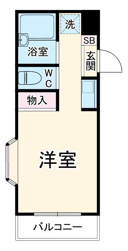 スカイコート西川口第9(ワンルーム/2階)の間取り写真