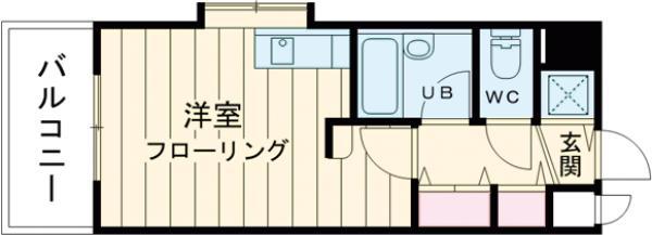 MSM町田(ワンルーム/7階)の間取り写真