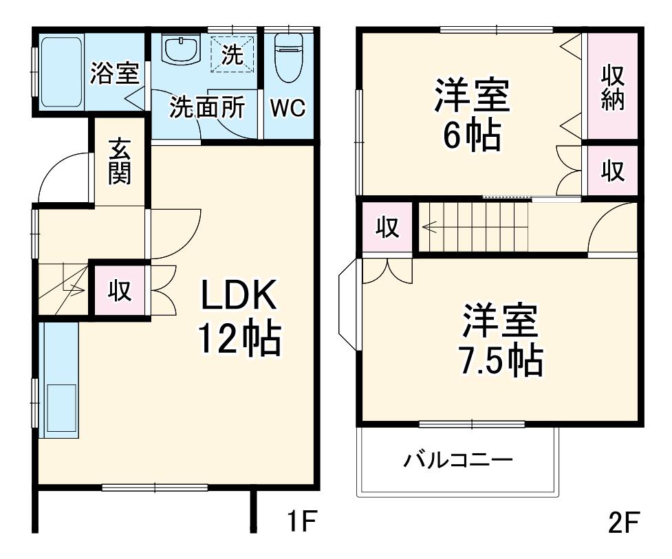 ボヌールUCHIMURA(2LDK)の間取り写真