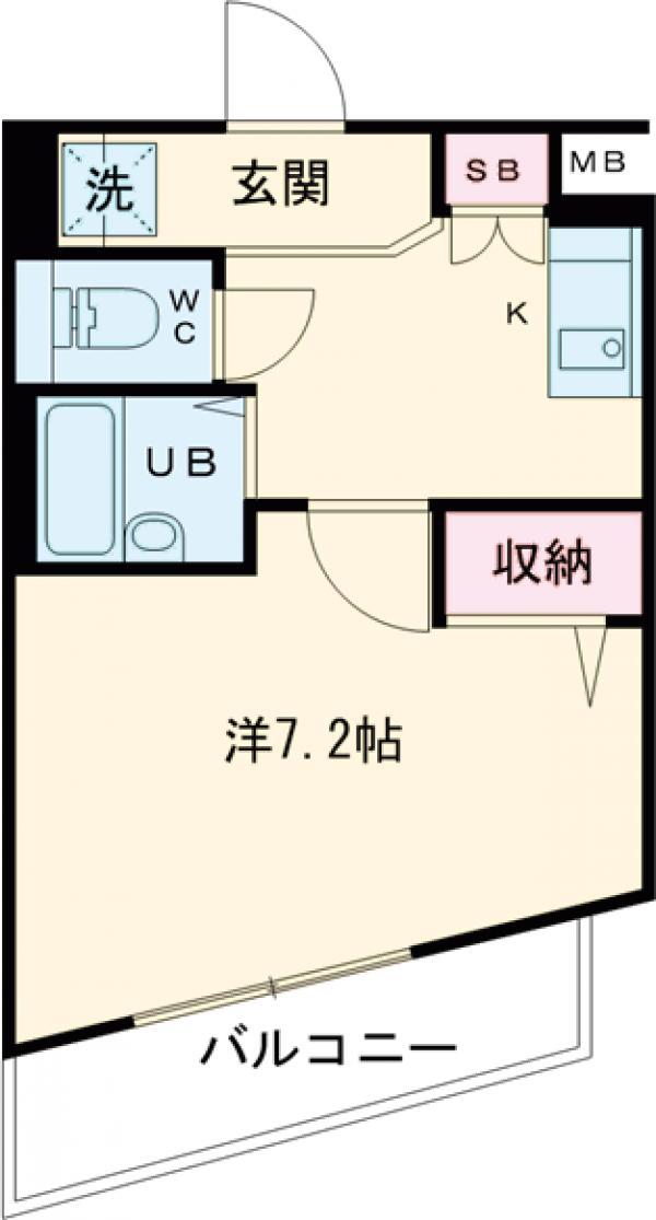 プレール高田馬場(1K/3階)の間取り写真
