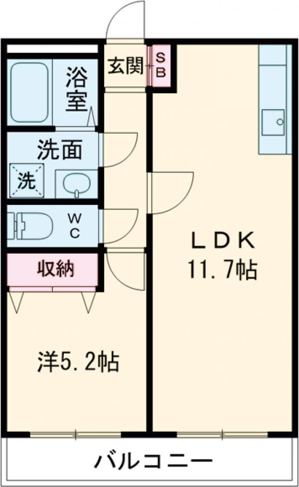 リブレス金町東水元 旧 第六竹石マンション(1LDK/3階)の間取り写真