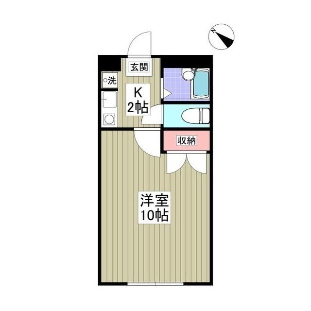 アークA(1K/1階)の間取り写真