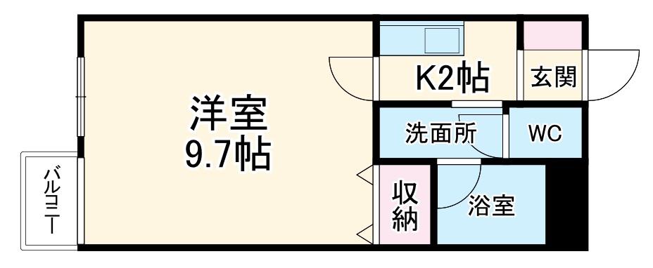 ハイツH&M(1K/3階)の間取り写真