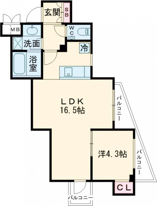 GRAN PASEO中目黒Ⅲ(1LDK/1階)の間取り写真