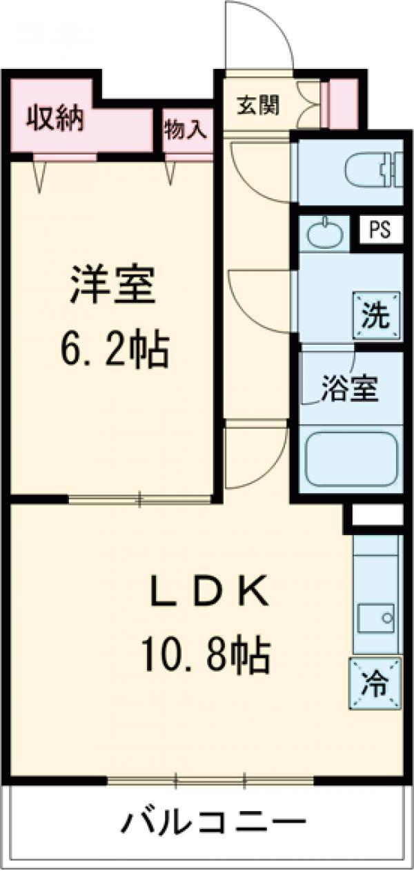 クオリアガーデン千人町(1LDK/4階)の間取り写真