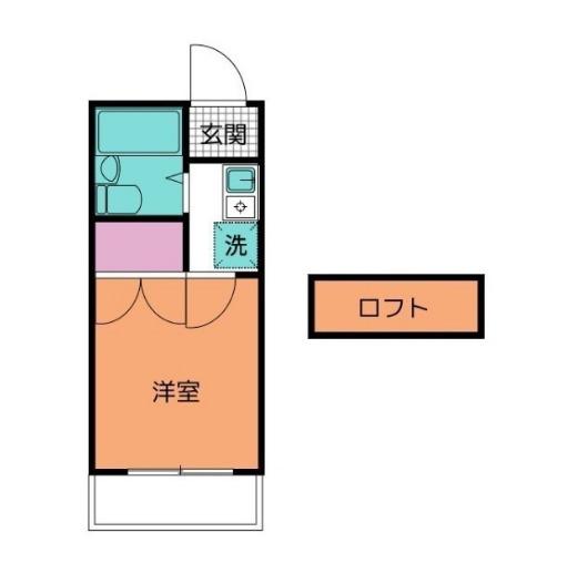 アリス深谷3号館(1K/1階)の間取り写真