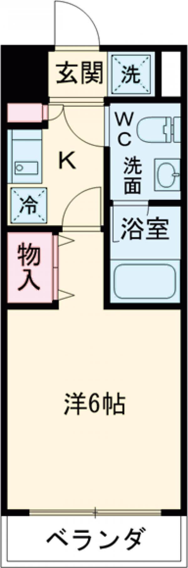 アポー堀之内(1K/4階)の間取り写真