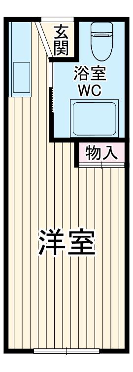 メゾンK2(ワンルーム/2階)の間取り写真