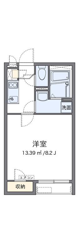 クレイノFUJIMIⅠ(1K/2階)の間取り写真