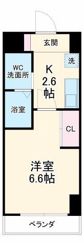 TS DREAM 小牧(1K/2階)の間取り写真