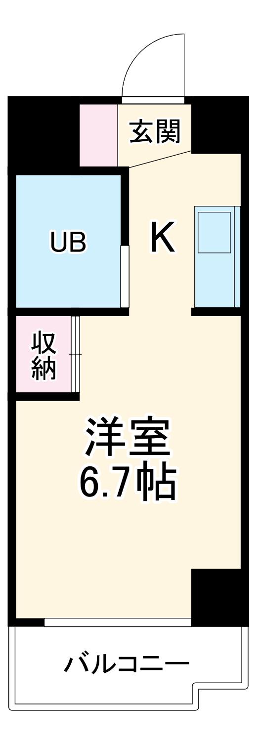 リアライズ伝馬(1K/1階)の間取り写真
