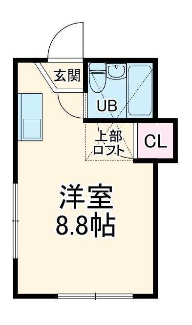 ケントハウス(ワンルーム/1階)の間取り写真