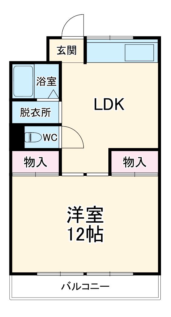 親和レジデンス(1LDK/4階)の間取り写真