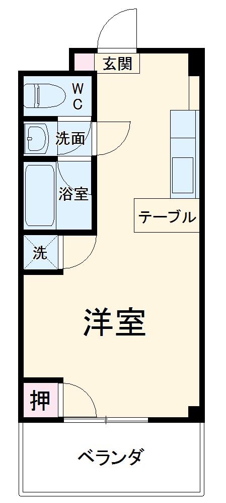 メゾン井深(ワンルーム/1階)の間取り写真