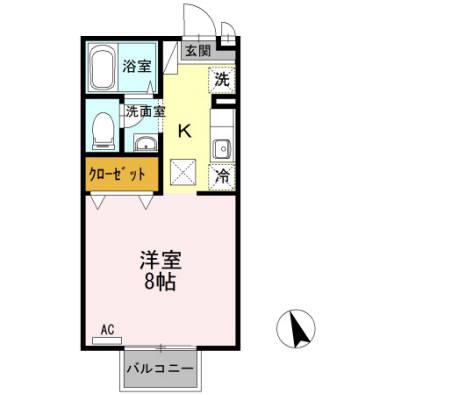 エクセル中川原1998(1K/1階)の間取り写真
