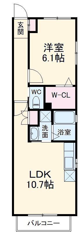 グリーンコーポ悠(1LDK/1階)の間取り写真