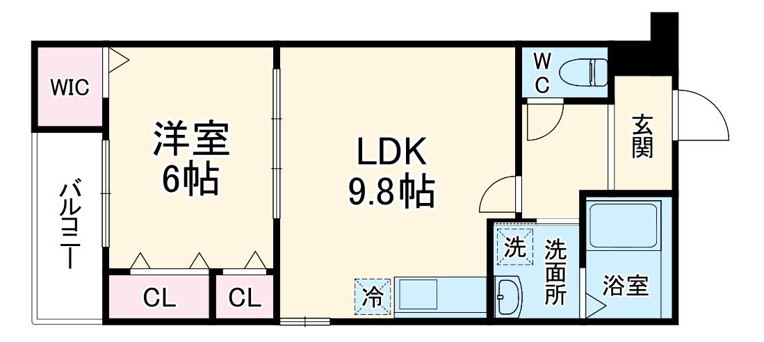 フジパレス GRAND 南茨木(1LDK/1階)の間取り写真
