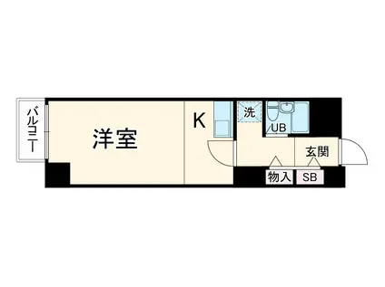 エクレール武蔵小杉(ワンルーム/3階)の間取り写真