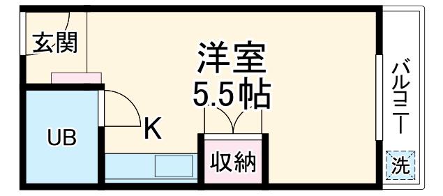 豊明アサノビル(1K/2階)の間取り写真