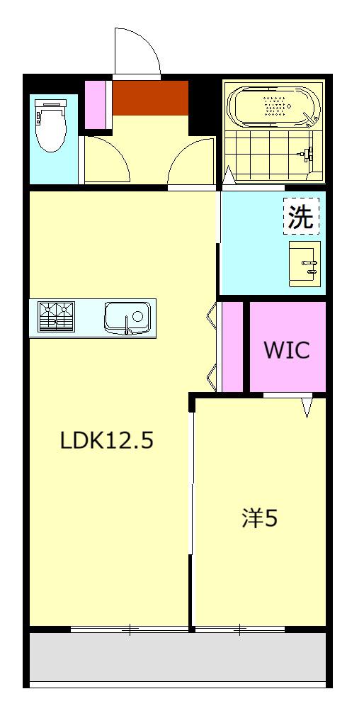 エスペランサⅡ(1LDK/2階)の間取り写真