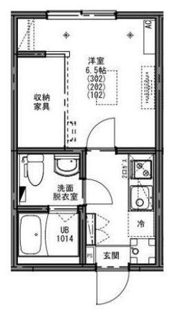 KEIAI RESIDENCE 新秋津Ⅱ(1K/1階)の間取り写真