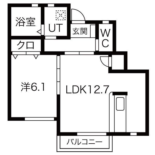 DECORATION Ⅱ(1LDK/1階)の間取り写真