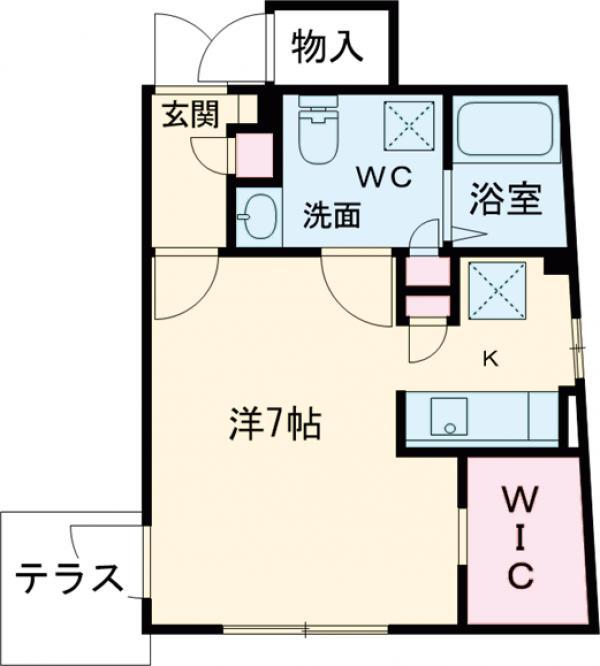 CREAL高田馬場Ⅱ(ワンルーム/1階)の間取り写真