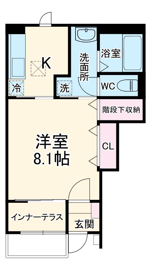 北区今羽町アパート工事(1K/1階)の間取り写真