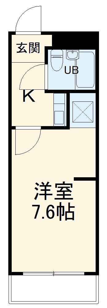 CASA月ノ会(1K/1階)の間取り写真