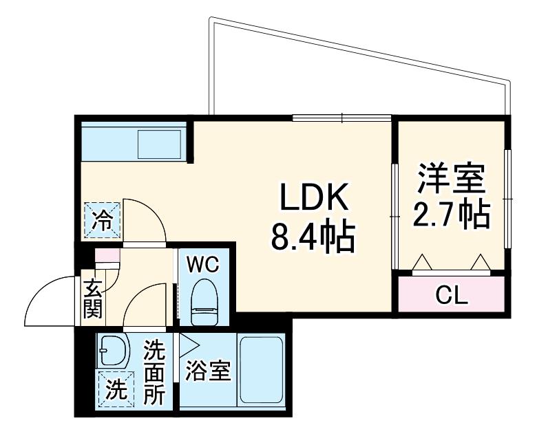 KEIAI RESIDENCE 西大宮Ⅱ(1LDK/3階)の間取り写真