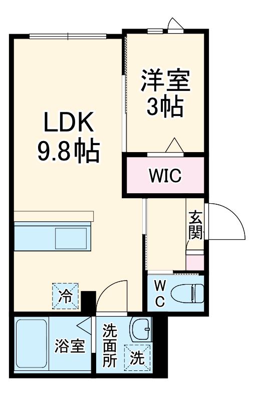 KEIAI RESIDENCE 西大宮Ⅱ(1LDK/3階)の間取り写真