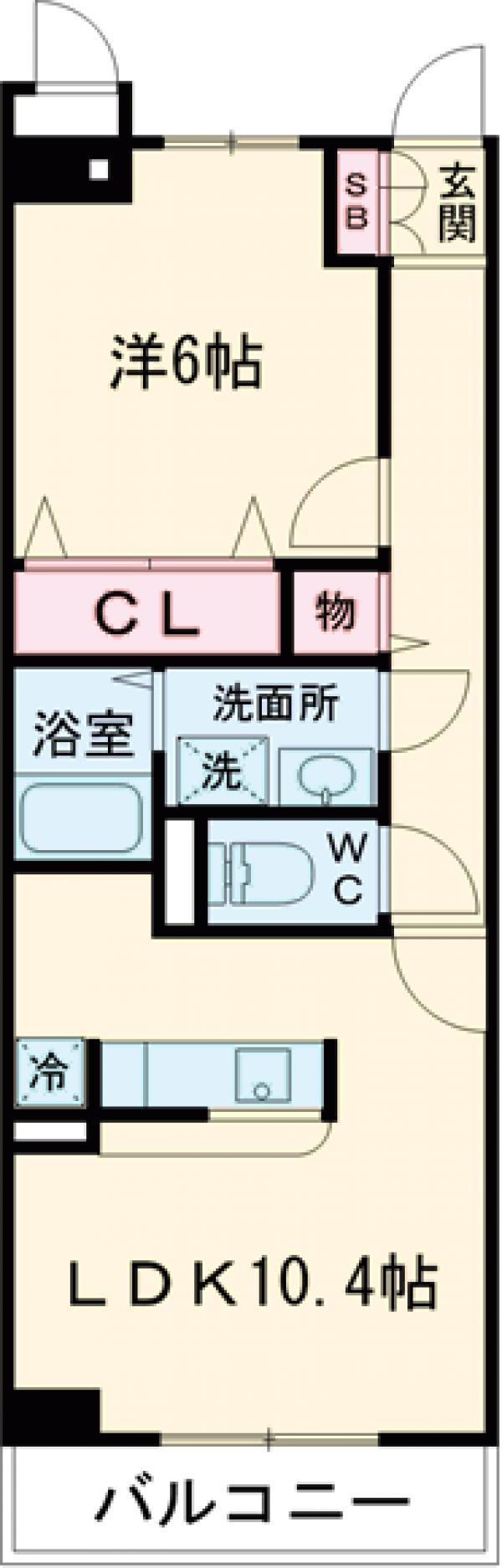 ライラックⅠ(1LDK/3階)の間取り写真