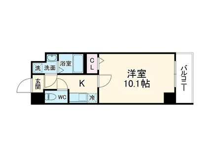 M・STAGE 藤が丘(1K/4階)の間取り写真