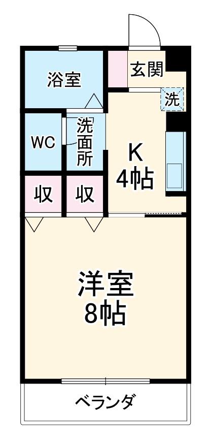 HGコート3(1K/2階)の間取り写真