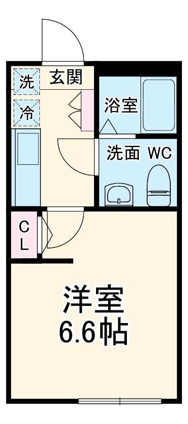KEIAI RESIDENCE 東浦和(1K/1階)の間取り写真