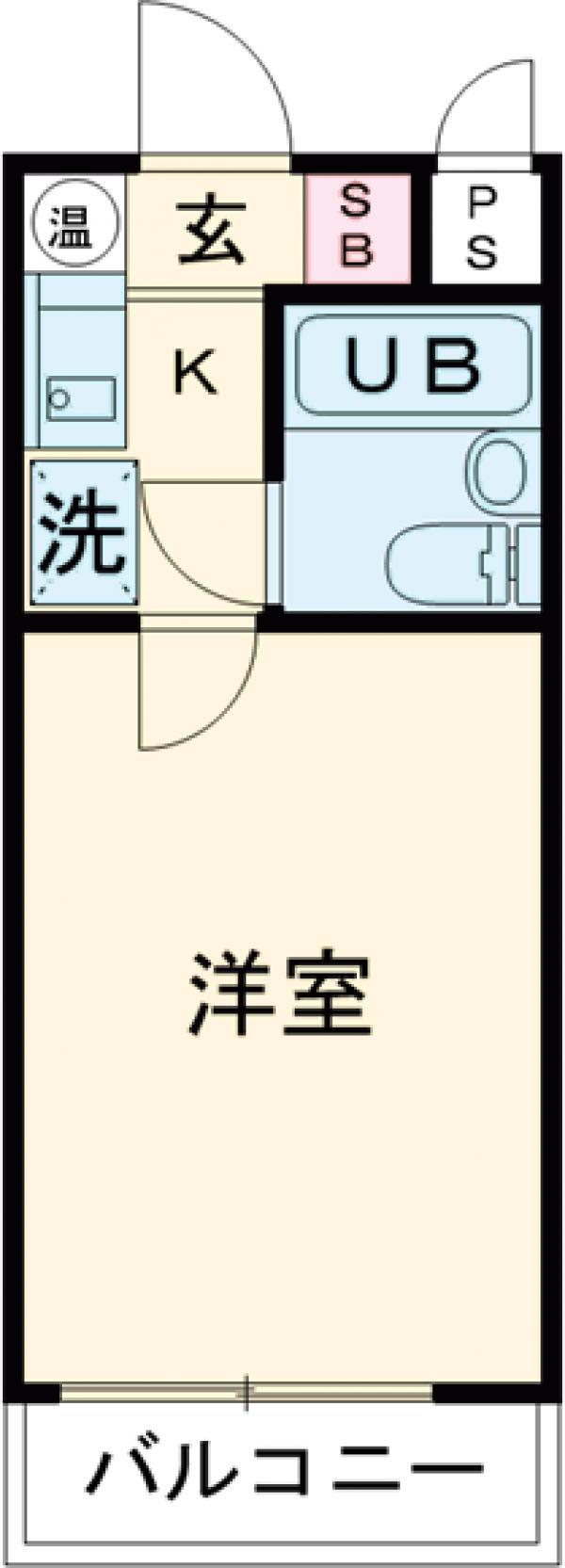 ダイアパレス阿佐ヶ谷(1K/4階)の間取り写真